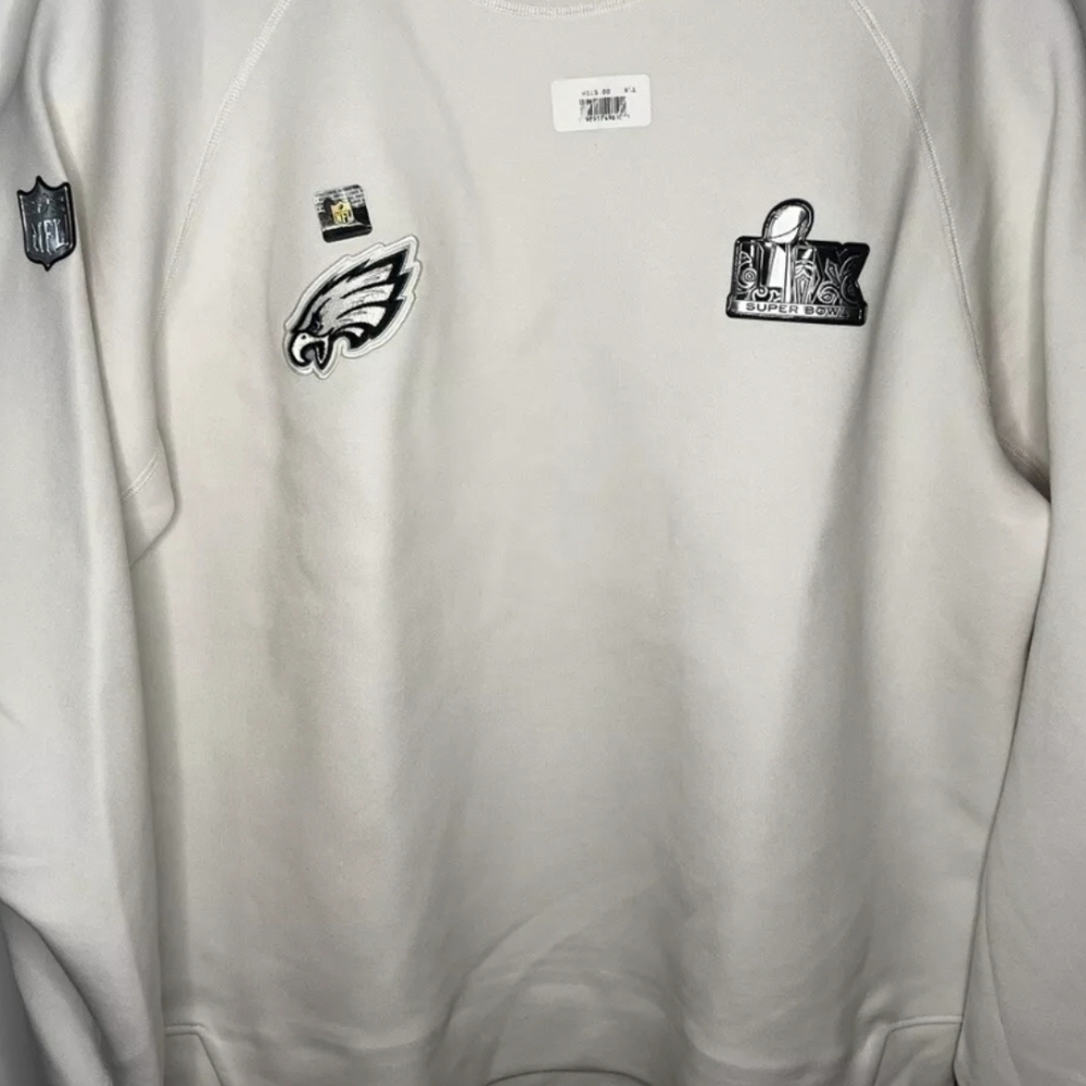 Men's Cream Sweater with NFL Patches